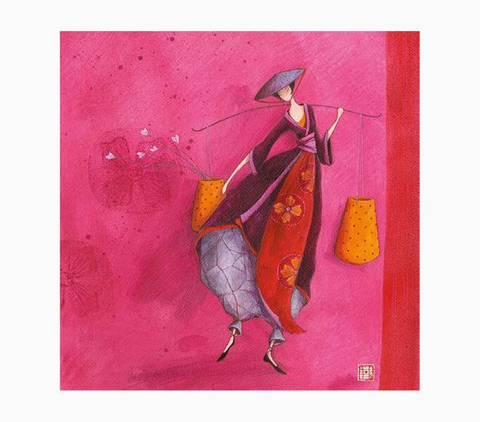 pictura gaëlle boissonnard tarjeta doble acabado en barniz de relieve uv grueso laminado mate de tacto suave 16x16cm papel con certificacion fsc