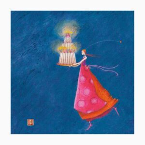 pictura gaëlle boissonnard tarjeta doble acabado en barniz de relieve uv grueso 16x16cm laminado mate de tacto suave papel con certificacion fsc