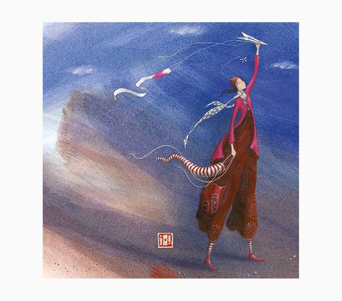 pictura gaëlle boissonnard tarjeta doble acabado en barniz de relieve uv grueso laminado mate de tacto suave 16x16cm papel con certificacion fsc