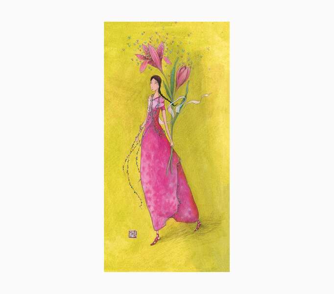 pictura gaëlle boissonnard tarjeta doble acabado en barniz de relieve uv grueso laminado mate de tacto suave 10.5x21cm papel con certificacion fsc