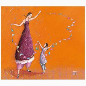 pictura aquarupella gaëlle boissonnard tarjeta doble 14x16cm acabado en barniz de relieve uv grueso laminado mate de tacto suave papel con certificacion fsc