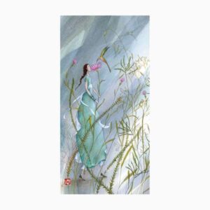 pictura aquarupella gaëlle boissonnard tarjeta doble 10.5x21cm acabado en barniz de relieve uv grueso laminado mate de tacto suave papel con certificacion fsc