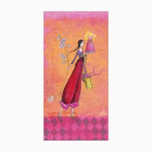 pictura aquarupella gaëlle boissonnard tarjeta doble 10.5x21cm acabado en barniz de relieve uv grueso laminado mate de tacto suave papel con certificacion fsc
