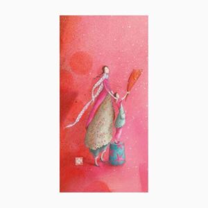pictura aquarupella gaëlle boissonnard tarjeta doble 10.5x21cm acabado en barniz de relieve uv grueso laminado mate de tacto suave papel con certificacion fsc
