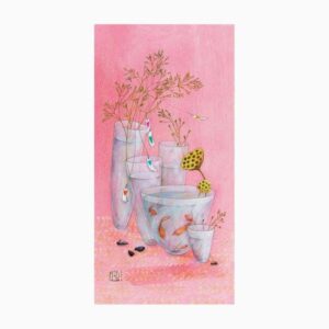 pictura aquarupella gaëlle boissonnard tarjeta doble 10.5x21cm acabado en barniz de relieve uv grueso laminado mate de tacto suave papel con certificacion fsc