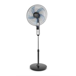 orbegozo ventilador de pie abc ventilador de pie con 5 aspas y 3 velocidades modos normal, brisa y noche oscilante y regulable en altura temporizador y mando a distancia