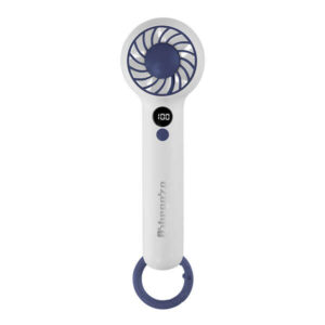orbegozo hf 2200 ventilador de mano portatil ventilacion ajustable display digital carga usb c bateria de litio de larga duracion gancho integrado