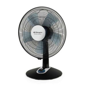 orbegozo tf 0149 ventilador de sobremesa elegante y potente potencia de 60w 2 velocidades + turbo + silent diametro de 40cm oscilacion automatica control de velocidad luminoso