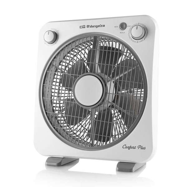 orbegozo bf 0138 ventilador box fan refresca y ventila con potencia y silencio portatil y practico temporizador de 60min