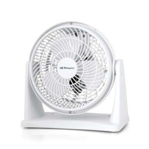 orbegozo bf 0128 ventilador box fan refresca tu espacio con comodidad y versatilidad 2 en 1 de mesa y pared aspas de 23cm potencia 30 w cabezal orientable asa de transporte 2 velocidades
