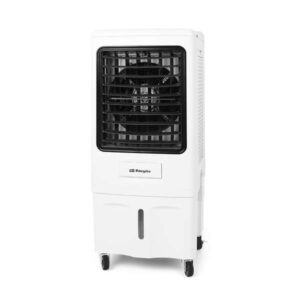 orbegozo air 80 climatizador 3 en 1 purifica, humidifica y refresca deposito de agua de 25l panel tactil temporizador silencioso facil manejo mando a distancia ruedas pivotantes