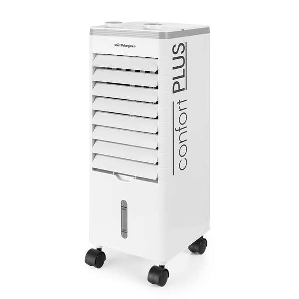 orbegozo air 35 climatizador 3 en 1 purifica y refresca el aire potente y silencioso deposito de 3l 3 velocidades lamas orientables ruedas pivotantes
