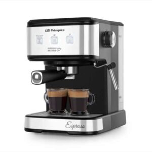 orbegozo ex 5210 cafetera espresso intenso presion 20 bar potencia 1100 w panel tactil deposito 1.5l valvula de seguridad vaporizador acero inoxidable accesorios incluidos