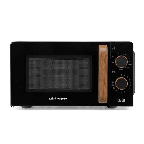 orbegozo mig 2140 microondas multifuncion capacidad 20l potencia 700w grill 900w 5 niveles de potencia funcion descongelacion temporizador 30min