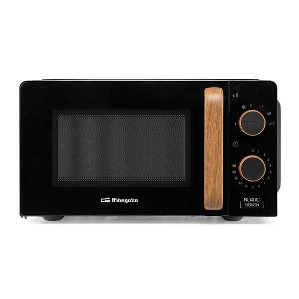 orbegozo mi 2120 microondas capacidad 20l potencia 700w 6 niveles de potencia temporizador 30min descongelacion