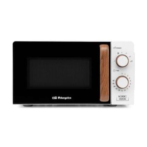 orbegozo mi 2122 microondas capacidad 20l potencia 700w 6 niveles de potencia temporizador 30min descongelacion 230v