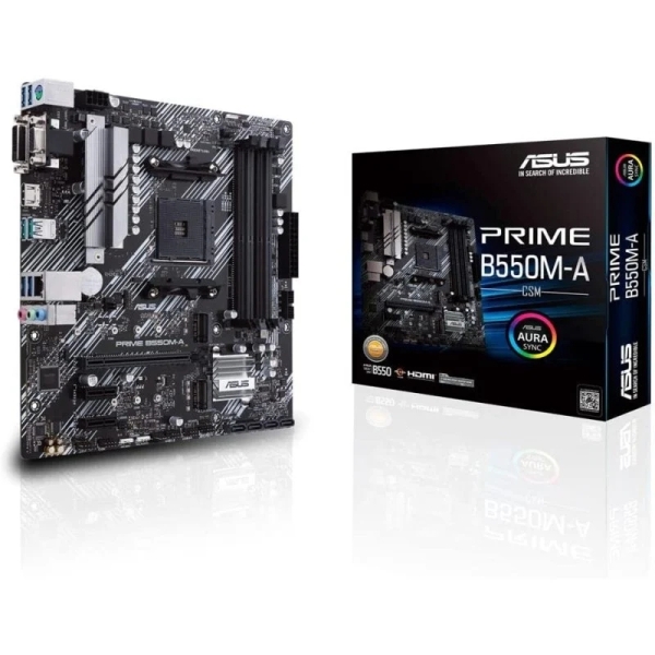 asus prime b550m a placa base amd ryzen m.2, pcie 4.0, hdmi, d sub, dvi, sata iii, usb a 3.2, dvi d,
