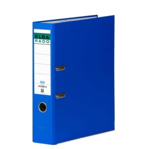 elba chic archivador de palanca tamaño folio lomo de 80mm con ollao y rado forrado exterior pvc color azul