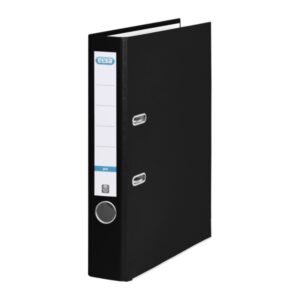 elba rado top archivador tamaño folio con palanca y rado ancho de 50mm forrado exterior de plastico interior de papel color negro