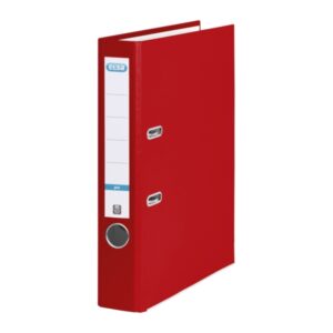 elba rado top archivador tamaño folio con palanca y rado ancho de 50mm forrado exterior de plastico interior de papel color rojo