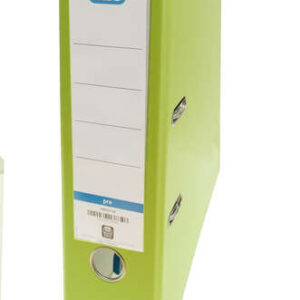 elba archivador palanca rado top folio lomo de 80mm forrado exterior de plastico interior de papel color lima