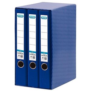 elba rado top modulo de 3 archivadores palanca a4 lomo 50mm forrado exterior plastico interior papel color azul