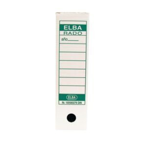 elba caja de archivo definitivo a4 resistente y duradera tamaño estandar a4 diseño elegante y funcional color blanco y verde