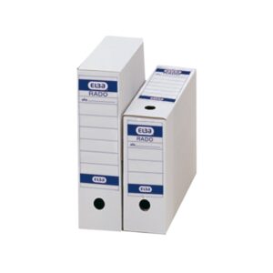 elba caja de archivo definitivo folio resistente y duradera ideal para organizar documentos color blanco y azul