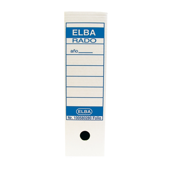 elba caja de archivo definitivo folio prolongado resistente y duradera ideal para organizar documentos diseño elegante y funcional color blanco y azul