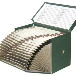 elba caja de transferencia con fuelle tamaño 25x38.5cm resistente y duradera color verde