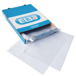 elba pack de 100 fundas multitaladro pp 70 micras tamaño a4 acabado cristal transparente