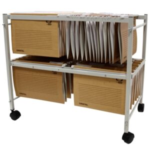 elba gio carro extensible para carpetas colgantes dimensiones 650x760x430mm material metalico resistente color gris
