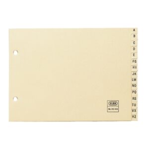 elba indice alfabetico formato 4º apaisado 15 az cartulina de 180gr organizacion alfabetica resistente y duradero color beige