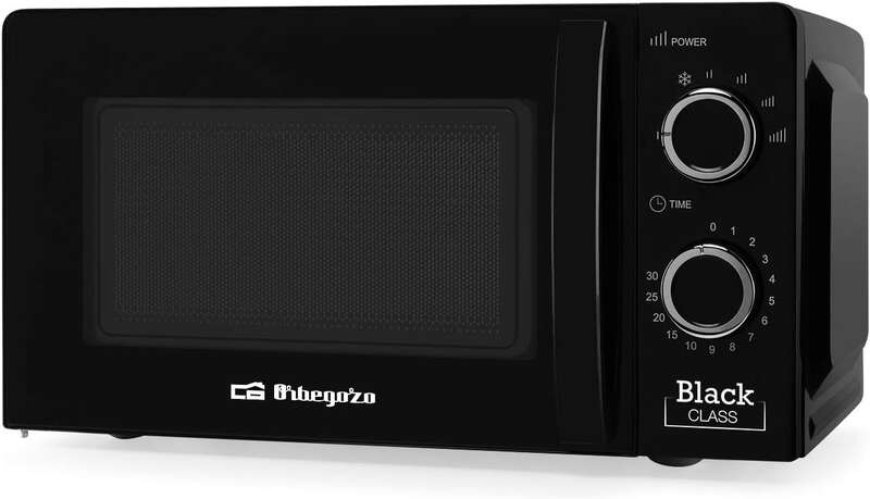 orbegozo mi 2117 microondas capacidad 20l potencia 700w 6 niveles de potencia temporizador 30min color negro