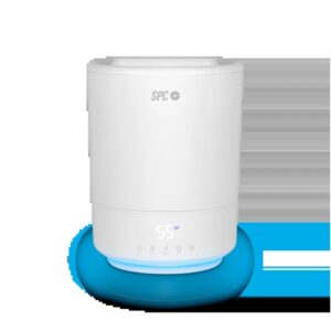 spc evadne humidificador ultrasonico e inteligente 4.5l temporizador hasta 12h modo automatico, manual y noche color blanco