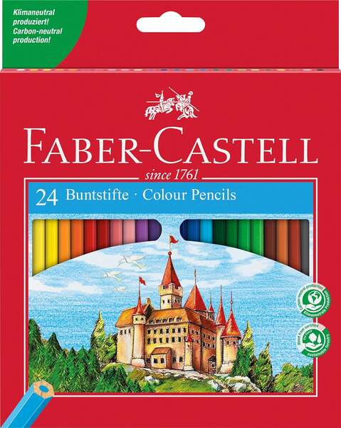 faber castell classic colour pack de 24 lapices de colores hexagonales resistencia a la rotura colores surtidos