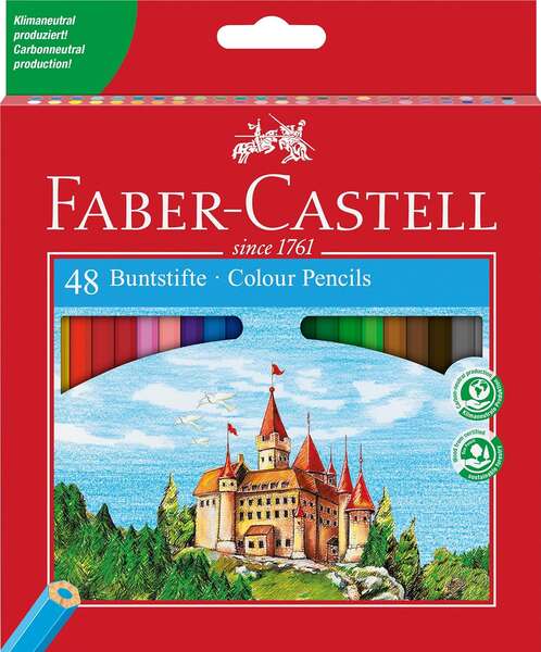 faber castell classic colour pack de 48 lapices de colores hexagonales resistencia a la rotura colores surtidos