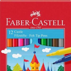 faber castell castle pack de 12 rotuladores tinta con base de agua lavable colores surtidos