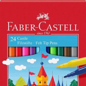 faber castell castle pack de 24 rotuladores tinta con base de agua lavable colores surtidos