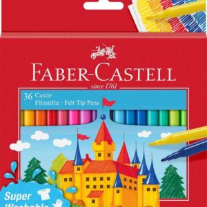 faber castell castle pack de 36 rotuladores tinta con base de agua lavable colores surtidos