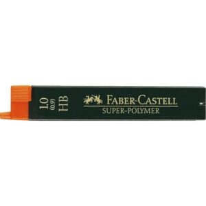 faber castell 9069 pack de 12 minas super polymer para portaminas 1.0 hb resistentes y suaves