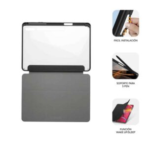 subblim funda exclusiva para samsung galaxy tab s9+/s9 fe+ 12,4” proteccion total diseño moderno material resistente facil instalacion angulos de vision acceso a funciones ultraligera interior aterciopelado transporte seguro ajuste