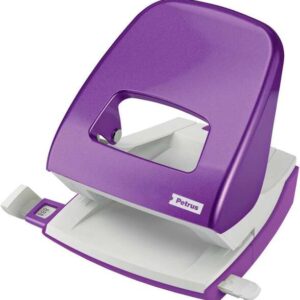 petrus 62 wow taladro perforador hasta 30 hojas marcas de formato punzones 5.5mm color violeta metalizado