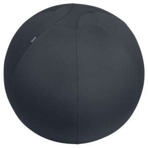 leitz ergo active balon de asiento antideslizante 65cm asa de transporte resistente carga maxima de 150kg funda lavable color gris oscuro