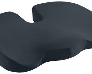 leitz ergo cosy cojin de asiento ortopedico promueve una postura saludable mejora la circulacion para oficina, coche o casa funda lavable color gris oscuro