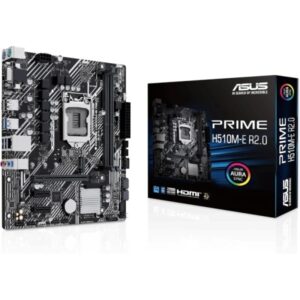 asus prime h510m e r2.0 placa base intel 1200 2x ddr4 hdmi, vga, pcie 4.0, ranura m.2 de 32 gbps, intel® 1gb ethernet, usb 3.2 gen 1 tipo a, microatx