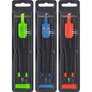 faber castell compas escolar circunferencias de hasta Ø 360mm incluye bote de minas colores surtidos