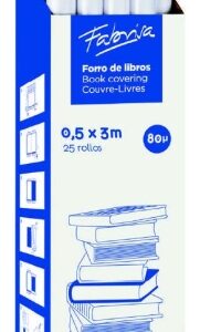 fabrisa rollo de forro para libros 80µ 0.5x3m polipropileno alta resistencia a arañazos y marcas