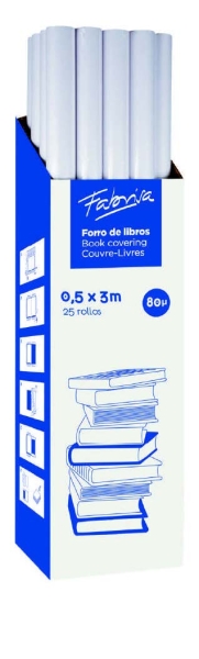 fabrisa rollo de forro para libros 80µ 0.5x3m polipropileno alta resistencia a arañazos y marcas