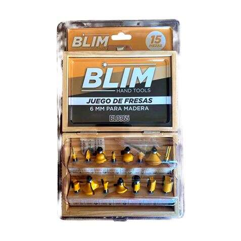 blim juego 15 pcs fresas 6mm para madera